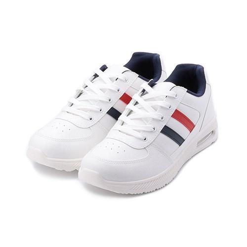 SARTORI 斜線氣墊休閒鞋 白 男鞋 鞋全家福