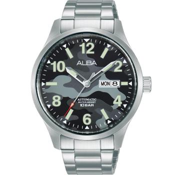 ALBA 雅柏 東京印象 迷彩風大三針機械錶-42mm AL4275X1/Y676-X039D