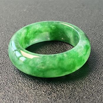 【森茂珠寶】天然翡翠A貨 冰透飄綠戒指