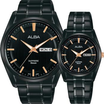 ALBA 雅柏 東京復古情侶手錶 對錶41.3+29.5mm AV3543X1+AN8031X1