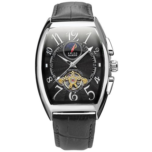 SWISS MARINE限量版尊爵酒桶心跳機械錶