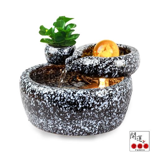 開運方程式-鶯歌陶瓷流水聚寶盆石紋(升級閃花釉料市售無法比擬)|聚寶盆