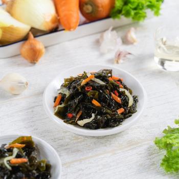 【蘭揚食品】酸溜裙帶芽200G-小菜-料理包解凍即食(植物五辛素/素食/蔬食)