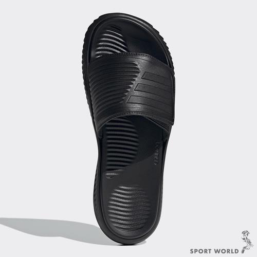 Adidas ALPHABOUNCE 男鞋 拖鞋 休閒 柔軟 全黑 GY9416