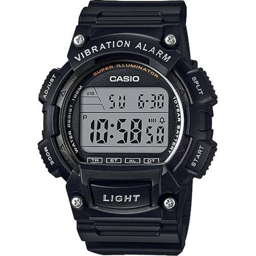 【CASIO 卡西歐】正版公司貨 潮流耐用 十年電力多功能電子錶-黑(W-736H-1A)