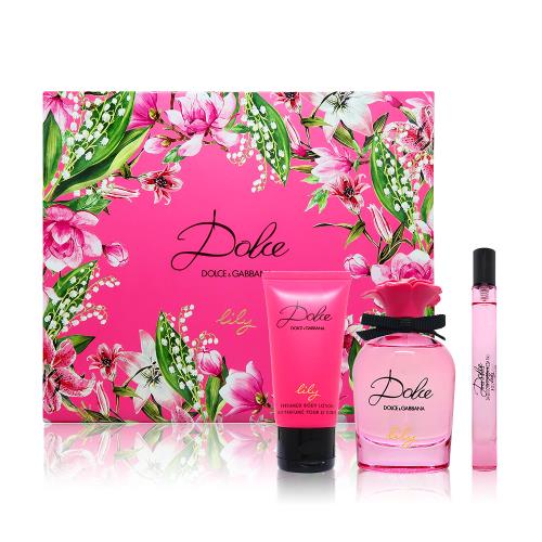 DOLCE & GABBANA Dolce Lily 幸福花園禮盒組 (75ml+10ml淡香精,50ml身體乳)D＆GETMall東森購物網