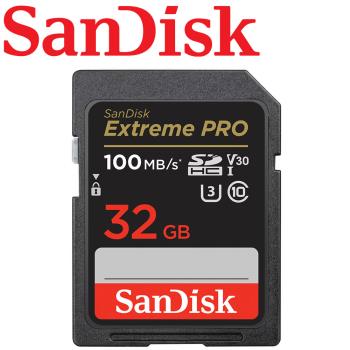 【公司貨】SanDisk 32GB 100MB/s Extreme PRO SD SDHC U3 UHS-I V30 記憶卡