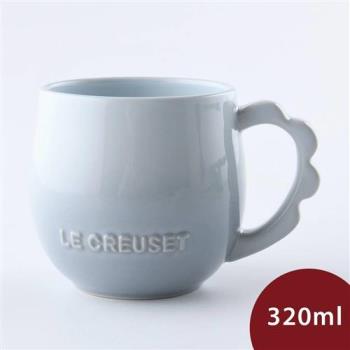 【Le Creuset】蕾絲花語系列 馬克杯 320ml 銀灰藍