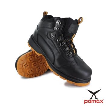 【PAMAX 帕瑪斯】戶外休閒型頂級氣墊止滑安全靴(PW00302FEH 黑 / 男)