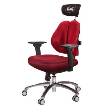 GXG 雙軸枕 雙背工學椅(鋁腳/3D升降扶手) TW-2606 LUA9