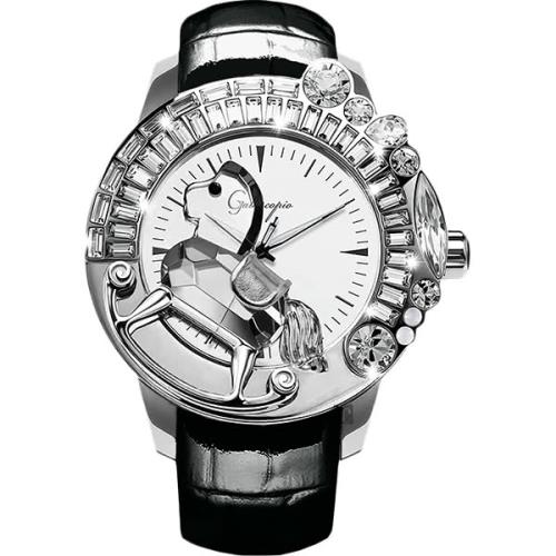 Galtiscopio 迦堤 童真木馬系列 創作夢幻手錶-黑/50mm LG1SS001BLS