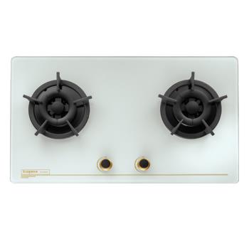 (含基本安裝)莊頭北【TG-8503GW】二口保潔爐保潔檯面爐雙口爐(白玻璃)