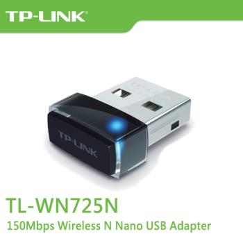 TP-LINK TL-WN725N 802.11n Wi-Fi 4 150Mbps USB 2.0 無線網路卡