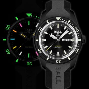 BALL 波爾 B1_EngineerII 限量 經典大三針潛水機械腕錶-42mm DM3208B-P4-BK