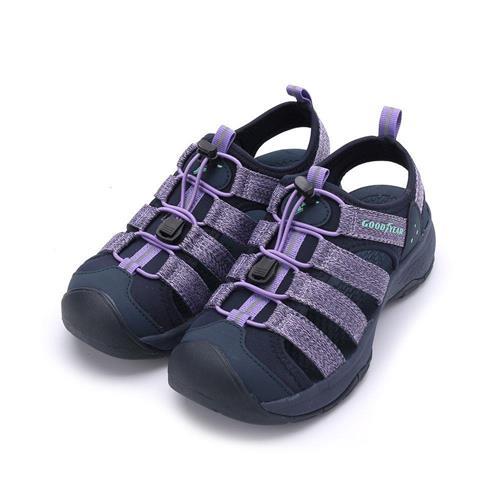 GOODYEAR 護趾織帶涼鞋 紫 GAWS32607 女鞋 鞋全家福