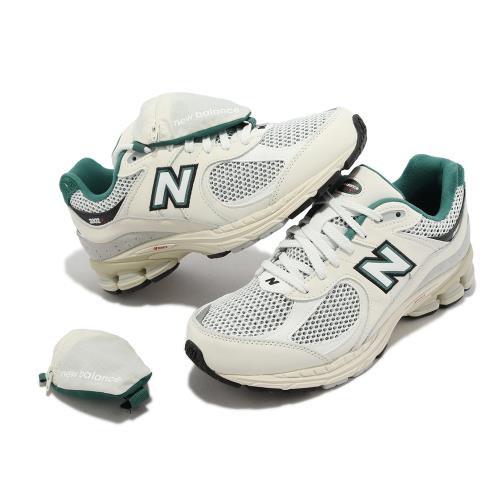 New Balance 休閒鞋2002R 男鞋女鞋白綠復古運動鞋收納袋拼接NB 紐巴倫