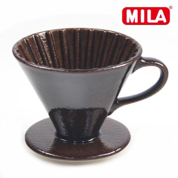 【MILA】日本製 織部燒 咖啡濾杯02-琥珀飴釉