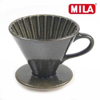 【MILA】日本製 織部燒 咖啡濾杯02-鐵織部釉