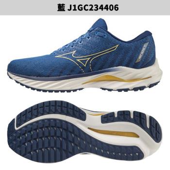 MIZUNO WAVE INSPIRE 19 男鞋 慢跑 避震 耐磨 藍 J1GC234406/綠橘 J1GC234407