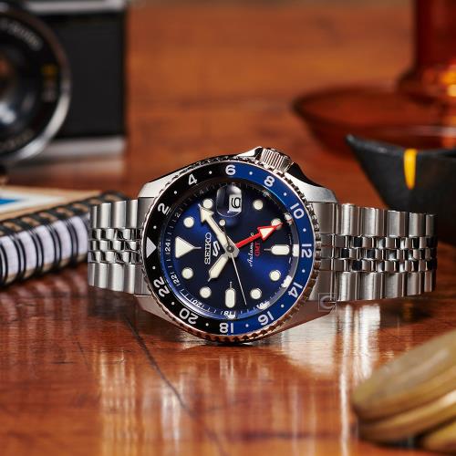セイコー 自動巻 GMT 青黒ベゼル 4R34-00A00（楽天市場】新品同様 