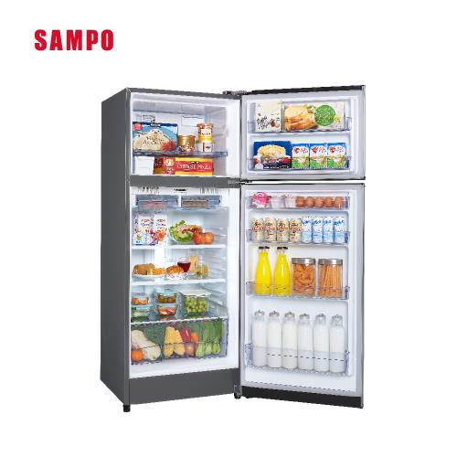 SAMPO聲寶370公升星美滿一級能效變頻系列雙門冰箱(極光鈦)