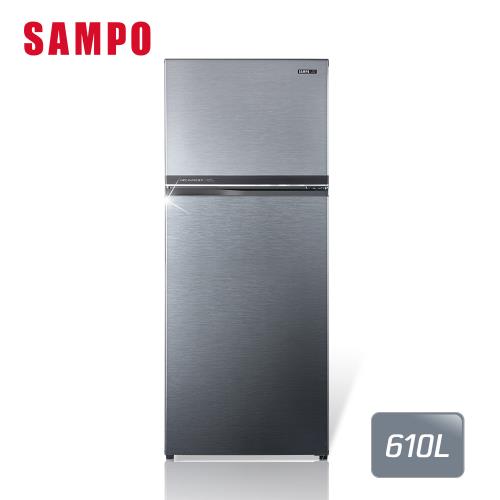 SAMPO 聲寶 610公升二級能效經典系列定頻右開雙門冰箱 SR-C61G(K3)