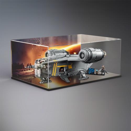 適用樂高星球大戰系列展示盒75331剃刀冠號積木模型收納盒防塵罩