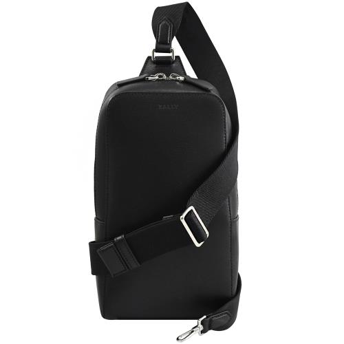 BALLY 6302617 LENNOXX 經典LOGO單肩後背/胸口包.黑