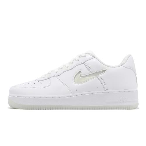 Nike 休閒鞋Air Force 1 Low Retro 男鞋女鞋白全白小勾勾冰藍底代表色