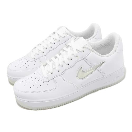 Nike 休閒鞋Air Force 1 Low Retro 男鞋女鞋白全白小勾勾冰藍底代表色