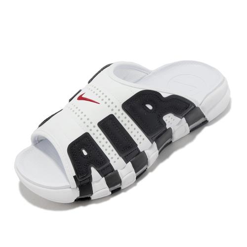 Nike 拖鞋Air More Uptempo Slide 白黑大AIR 男鞋氣墊FB7818-100|會員