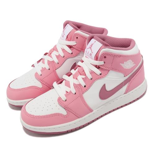 Nike Air Jordan 1 Mid GS 大童鞋女鞋粉紅Valentines Day 情人節DQ8423