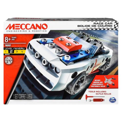 【Meccano 麥卡諾】旋風賽車模型車輛積木組 Novice (STEAM教育玩具-探索真正的工程世界)