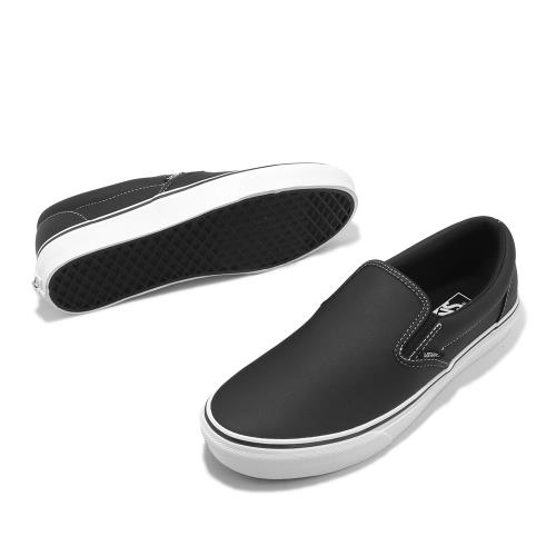 Vans 休閒鞋V98CF WR Slip On PU 男鞋女鞋黑白日本線懶人鞋防潑水皮革