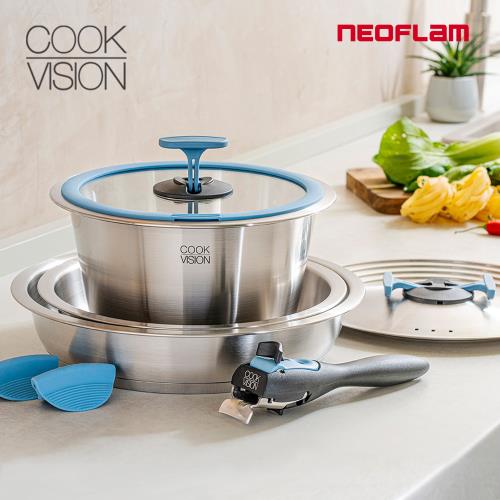 NEOFLAM Cookvision SUS304不鏽鋼鍋具8件組/Nesto(可拆把手)
