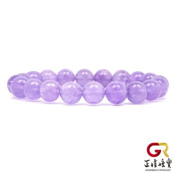 【正佳珠寶】紫水晶 薰衣草紫晶 9.4-9.8mm 薰衣草紫水晶手珠｜日本彈力繩