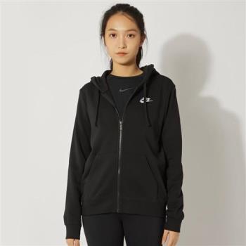 Nike As W Nsw Club Flc Fz Hoodie St 女款 黑色 抽繩 連帽 外套 DQ5472-010