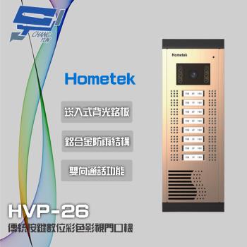 [昌運科技] Hometek HVP-26 16戶 傳統按鍵數位彩色影視門口機 鋁合金 防雨 雙向通話