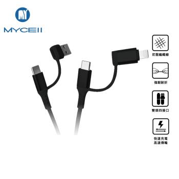 【MYCELL】60W 四合一全兼容鋼韌系列充電傳輸線 / MY-CB-025