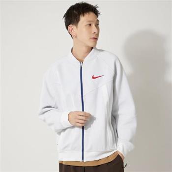 Nike AS M NSW JKT MEDIA ZERO 男裝 白色 運動 休閒 立領 長袖 外套 CW0301-100