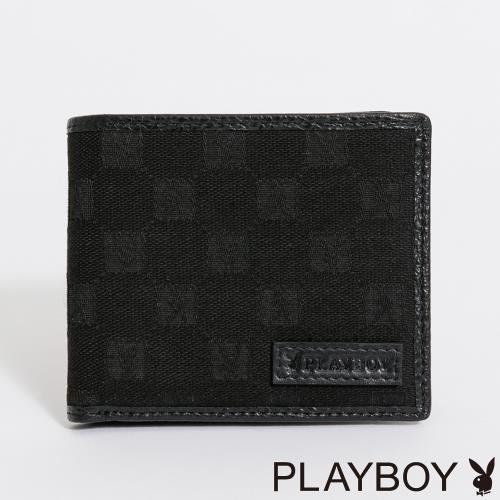 PLAYBOY - 短夾可拆式 Modish系列 - 黑色