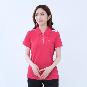 【遊遍天下】MIT台灣製女款吸濕排汗抗UV機能POLO衫GS1007玫紅