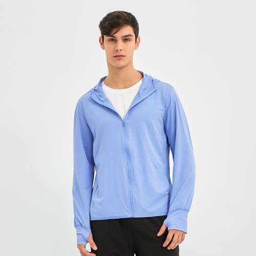 【KISSDIAMOND】超彈力頂級防曬涼感外套KD-FJ0015(M-4XL/UPF50+/抗UV/男款天空藍)