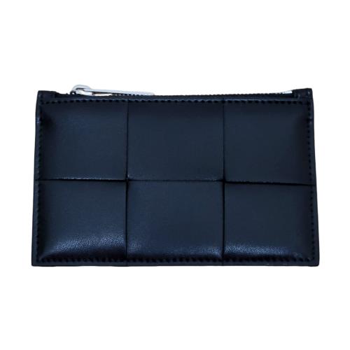 【BOTTEGA VENETA】BV 寬版編織拉鍊零錢袋卡夾  679843VBWD3 8803