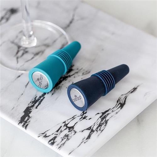 【BarCraft】矽膠酒瓶塞2入(藍)