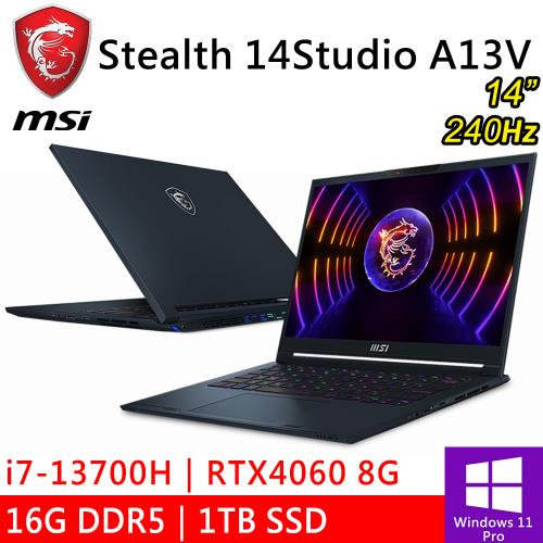 微星 Stealth 14Studio A13VF-021TW 14吋 藍(i7-13700H/16G/1TB/RTX4060 8G/W11P)