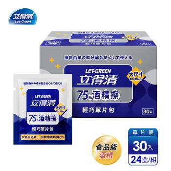 【立得清】75%酒精擦輕巧單片包(30片x24盒)