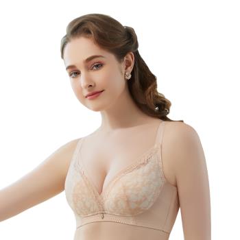 【Swear 思薇爾】 享塑美學系列B-F罩無鋼圈背心型蕾絲集中包覆塑身女內衣(澄光膚)