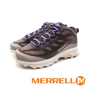MERRELL(女)Moab Speed Mid GTX防水中低筒健行運動鞋 女鞋-紫灰色
