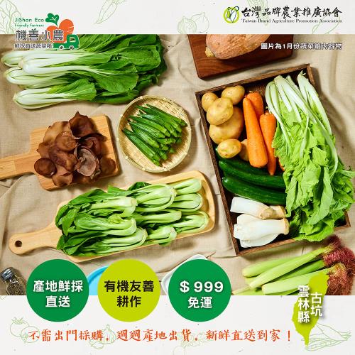 【機善小農_蔬菜箱】雲林縣古坑_家庭箱_14包(每週出箱)(有機友善/產地鮮採直送/支持家鄉好農產)